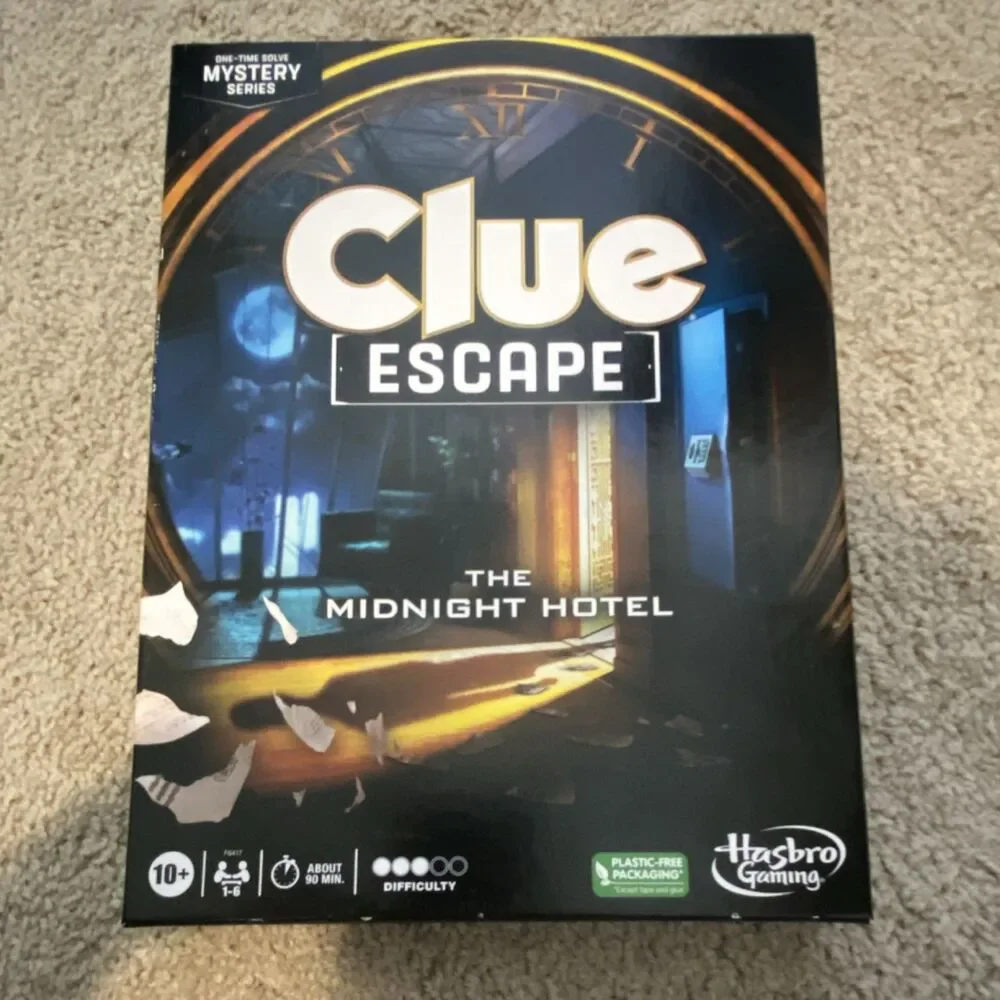 Hasbro Gaming Clue Escape: The Midnight Hotel Board Game One-Time Solve Mystery